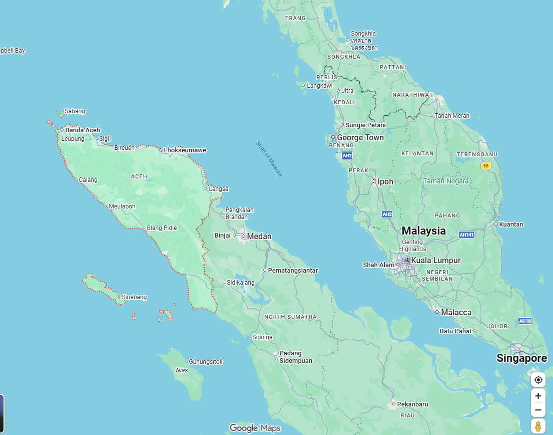 peta lokasi aceh